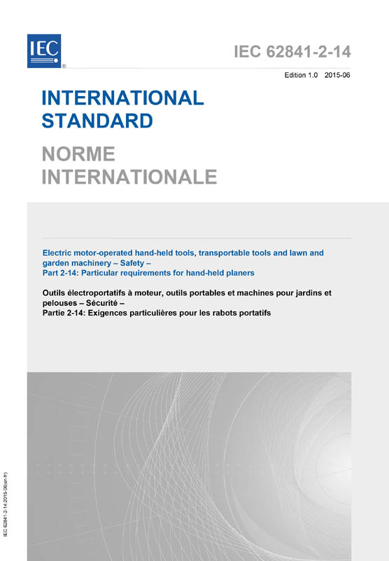 Cover IEC 62841-2-14:2015